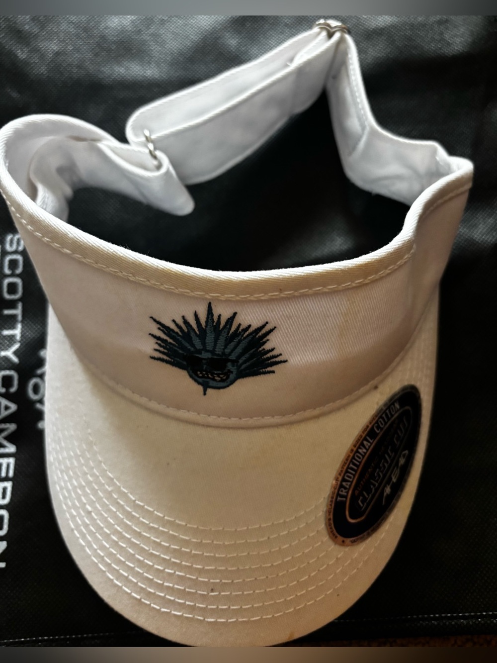 NWT SCOTTY CAMERON GALLERY Embroidered AGAVE MAN Golf Visor White